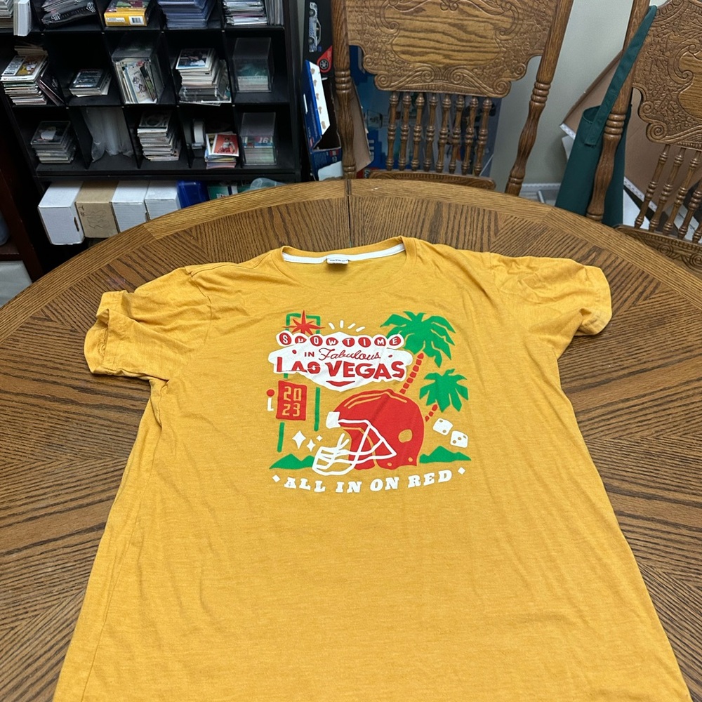 Charlie Hustle Las Vegas Super Bowm Yellow Lat-Shirt